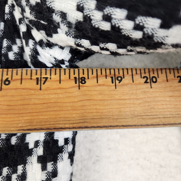 Worthington Womens Size 4 Black/White Soft Houndstooth Button Up Pea Coat - Picture 7 of 14